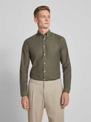 Koszula casualowa o kroju slim fit z kołnierzykiem typu button down model ‘Oxford’ lindbergh