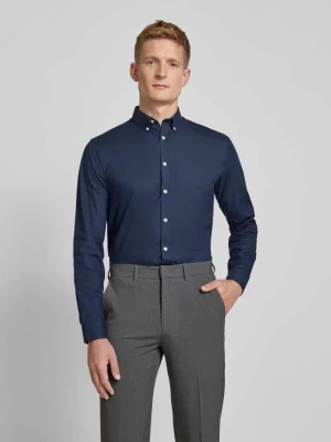 Koszula casualowa o kroju slim fit z kołnierzykiem typu button down model ‘Oxford’ lindbergh