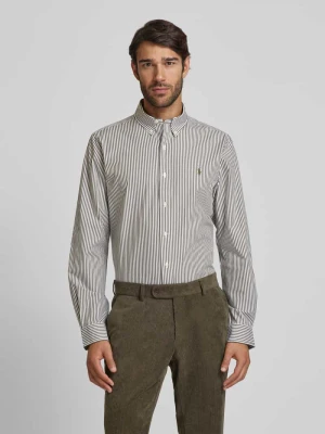 Koszula casualowa o kroju slim fit z kołnierzykiem typu button down Polo Ralph Lauren Oliwkowy