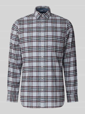 Koszula casualowa o kroju slim fit z kołnierzykiem typu kent Christian Berg Jasnoszary melanż