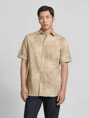 koszula casualowa o kroju slim fit z kołnierzykiem typu kent Christian Berg Men