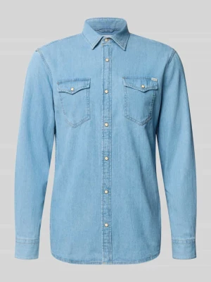 Koszula casualowa o kroju slim fit z kołnierzykiem typu kent model ‘ESHERIDAN’ jack & jones