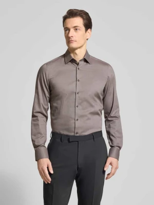 Koszula casualowa o kroju slim fit z kołnierzykiem typu kent OLYMP Level Five