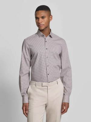 Koszula casualowa o kroju slim fit z kołnierzykiem typu kent OLYMP Level Five