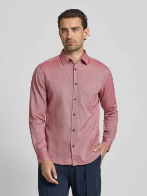 Koszula casualowa o kroju slim fit z kołnierzykiem typu kent OLYMP Level Five