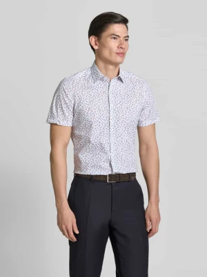 Koszula casualowa o kroju slim fit z kwiatowym nadrukiem na całej powierzchni OLYMP Level Five