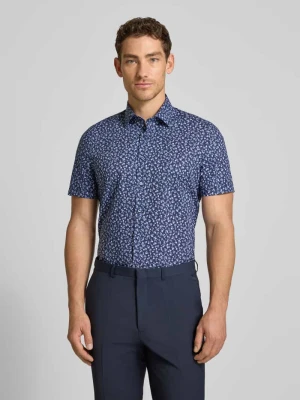 Koszula casualowa o kroju slim fit z kwiatowym nadrukiem na całej powierzchni OLYMP Level Five