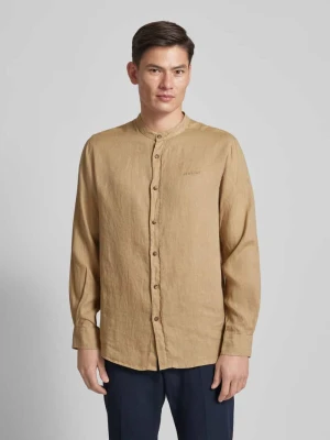 Koszula casualowa o kroju slim fit z lnu model 'Altona' Mazine