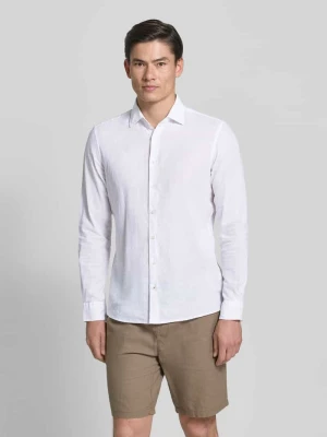 koszula casualowa o kroju slim fit z mieszanka lnu model 'Steven' CINQUE
