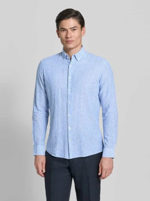 koszula casualowa o kroju slim fit z mieszanka lnu model 'Stone' CINQUE