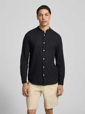 Koszula casualowa o kroju slim fit z mieszanki bawełny i lnu model 'CAIDEN' Only & Sons