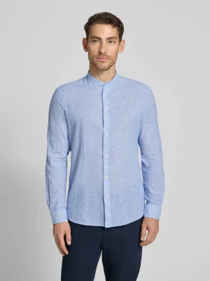 Koszula casualowa o kroju slim fit z mieszanki lnu i bawełny model 'SUN' CINQUE
