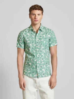Koszula casualowa o kroju slim fit z nadrukiem na całej powierzchni Blend