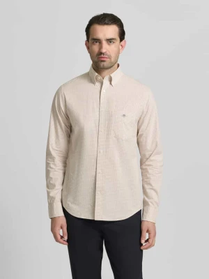 Koszula casualowa o kroju slim fit z wyhaftowanym logo Gant
