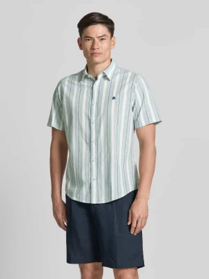 Koszula casualowa o kroju slim fit z wyhaftowanym logo Lerros