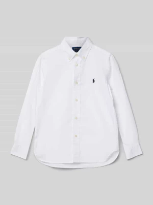 Koszula casualowa o kroju slim fit z wyhaftowanym logo Polo Ralph Lauren Kids