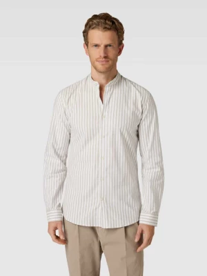 Koszula casualowa o kroju slim fit ze stójką model ‘Manderin’ lindbergh