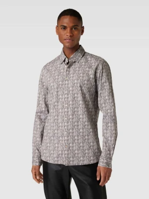 Koszula casualowa o kroju slim fit ze wzorem na całej powierzchni model ‘Space’ CINQUE