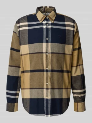 Koszula casualowa o kroju tailored z wyhaftowanym logo Barbour Beżowy
