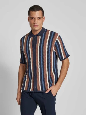 Koszula casualowa o luźnym kroju ze wzorem w paski Knowledge Cotton Apparel
