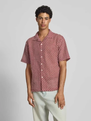 Koszula casualowa o pudełkowym kroju z ażurowym wzorem model ‘ZANDER’ Redefined Rebel