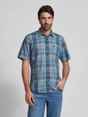 Koszula casualowa regular fit z kołnierzykiem typu kent Lerros