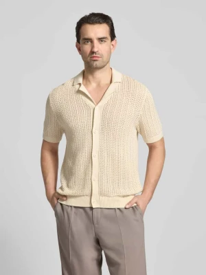 Koszula casualowa w kroju regular fit z ażurowym wzorem MCNEAL