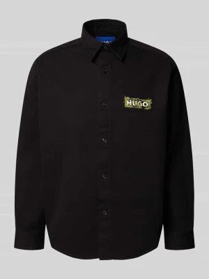 Koszula casualowa o kroju regular fit z czystej bawełny Hugo czarny