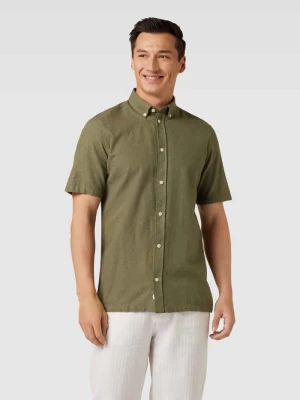 Koszula casualowa z czystej bawełny z kołnierzykiem typu button down casual friday