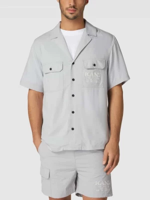 Koszula casualowa z czystej wiskozy z wyhaftowanym logo —P&C x Karl Kani