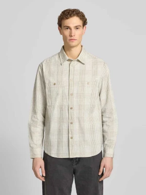 Koszula casualowa z kołnierzykiem kent model 'Cooper' Wood Wood