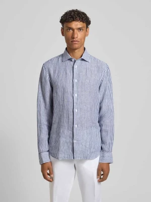 Koszula casualowa z lnu o kroju nowoczesnym z kołnierzykiem typu kent Matinique