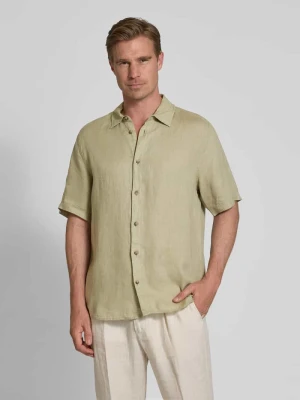 Koszula casualowa z lnu z listwą guzikową Mazine