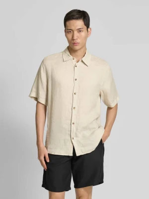 Koszula casualowa z lnu z listwą guzikową Mazine