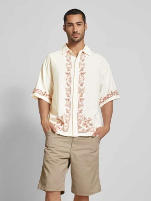 Koszula casualowa z mieszanki lnu i wiskozy model ‘ORMILOS’ jack & jones