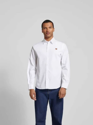 Koszula casualowa z wyhaftowanym logo Maison Kitsuné Biały