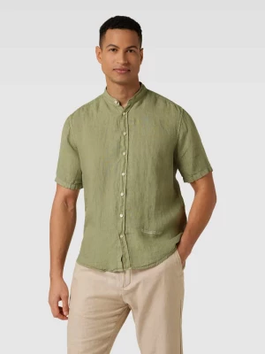 Koszula casulowa o kroju regular fit z czystego lnu ze stójką Better Rich