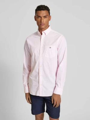 Koszula casulowa o kroju regular fit ze wzorem w kratkę vichy model ‘POPLIN’ Gant