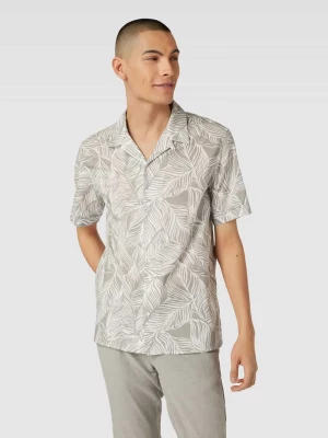 Koszula casulowa o kroju straight fit z czystej bawełny ze wzorem na całej powierzchni Antony Morato
