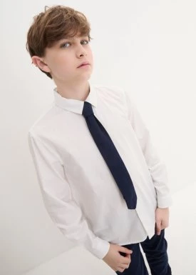 Koszula chłopięca + spodnie chino+ krawat na uroczyste okazje (3 części) bonprix