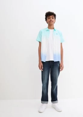Koszula chłopięca z krótkim rękawem, w cieniowanym kolorze bonprix