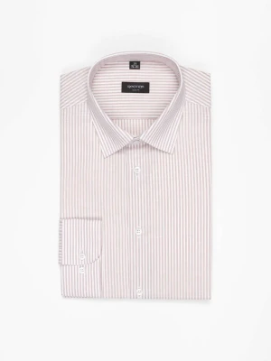 KOSZULA COFINO 3247T DŁUGI RĘKAW SLIM FIT RÓŻOWA Z BAWEŁNĄ Recman