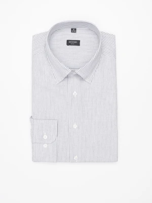 KOSZULA COFINO 3282D DŁUGI RĘKAW SLIM FIT SZARA Z BAWEŁNY Recman