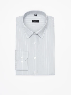 KOSZULA COFINO 3283D DŁUGI RĘKAW SLIM FIT ZIELONA Z WISKOZĄ Recman
