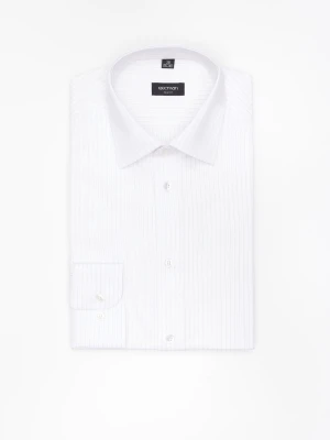 KOSZULA COFINO 3294T DŁUGI RĘKAW SLIM FIT BIAŁA Z BAWEŁNĄ Recman