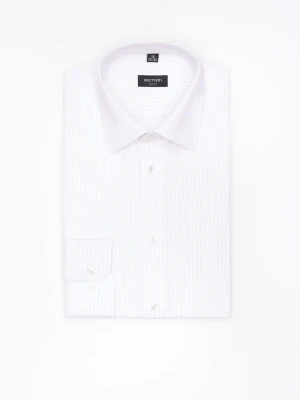KOSZULA COFINO 3294T DŁUGI RĘKAW SLIM FIT BIAŁA Z BAWEŁNĄ Recman