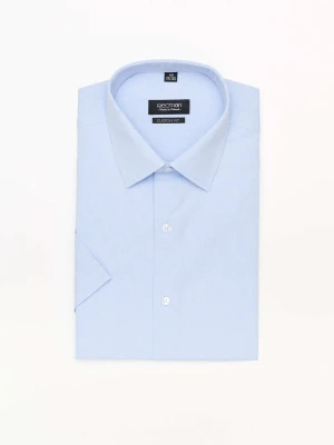 KOSZULA COLINE 3016 KRÓTKI RĘKAW CUSTOM FIT BŁĘKITNY Recman