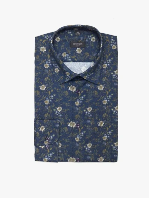 KOSZULA COLINE 3114T DŁUGI RĘKAW SLIM FIT GRANAT Recman
