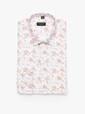 KOSZULA COLINE 3151T DŁUGI RĘKAW SLIM FIT BEŻ Recman