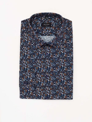KOSZULA COLINE 3205T DŁUGI RĘKAW SLIM FIT GRANAT Recman